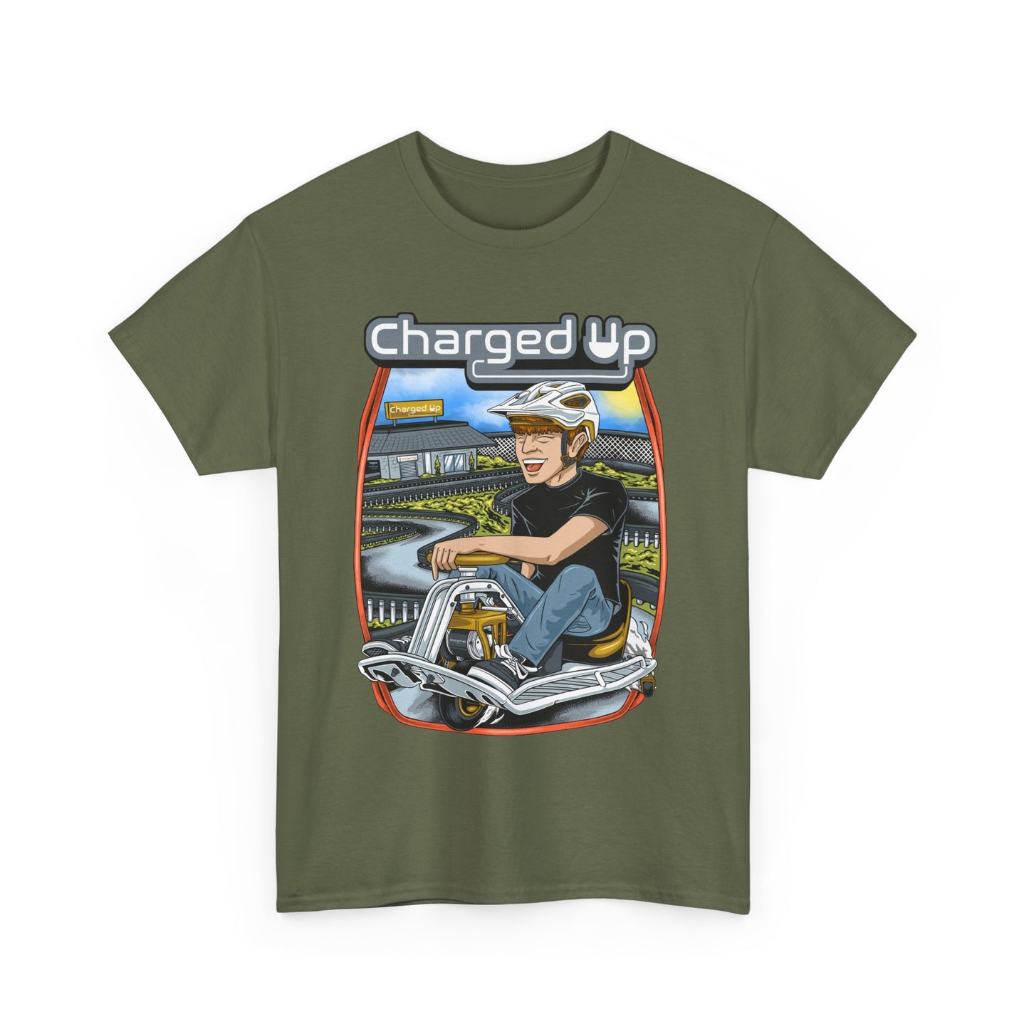 Charged up track tee