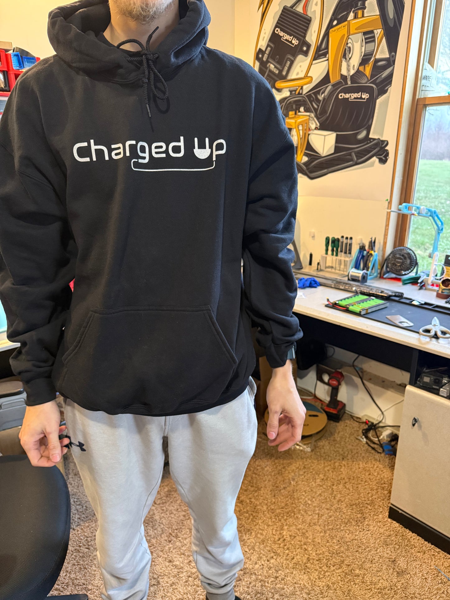 Charged up logo hoodie